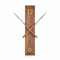 Wall Clock For Lounge Wood Rectangular