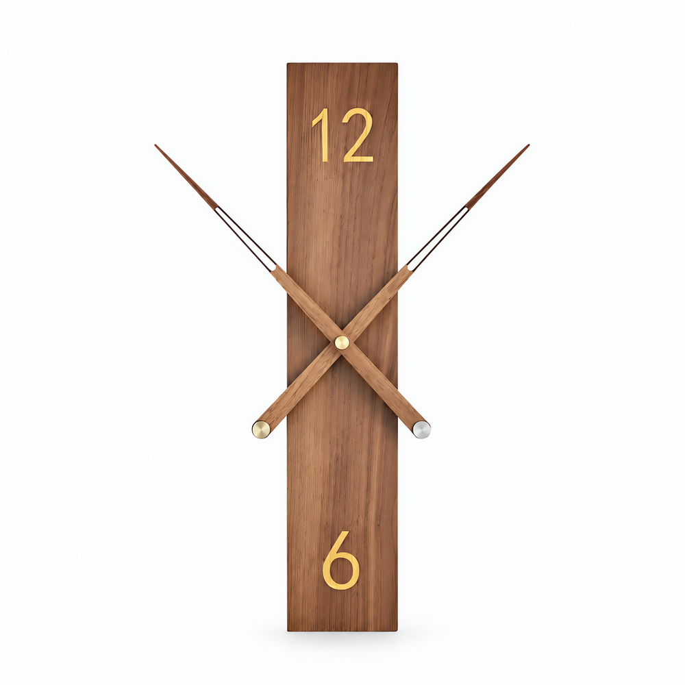 Wall Clock For Lounge Wood Rectangular
