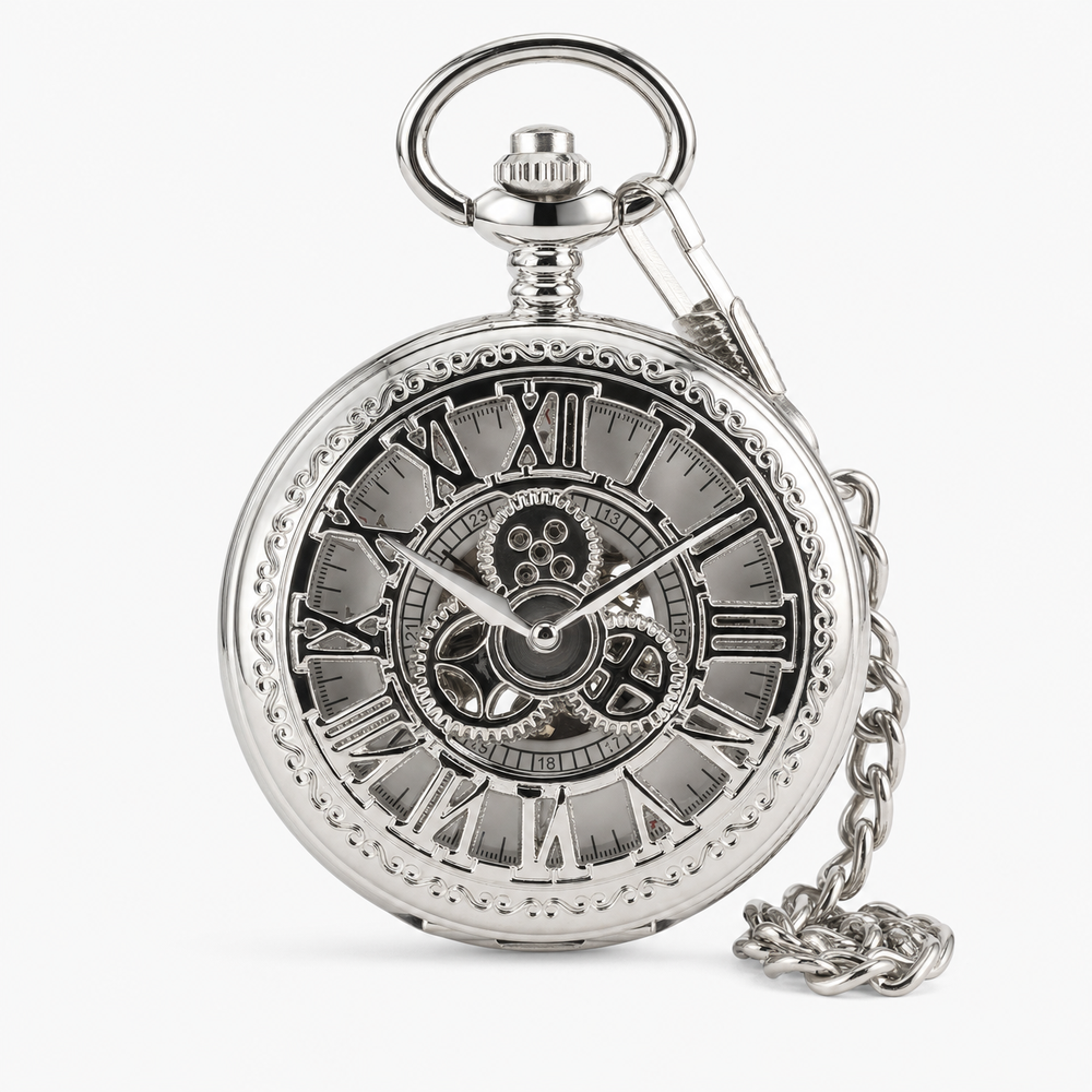 Vintage Skeleton Pocket Watch
