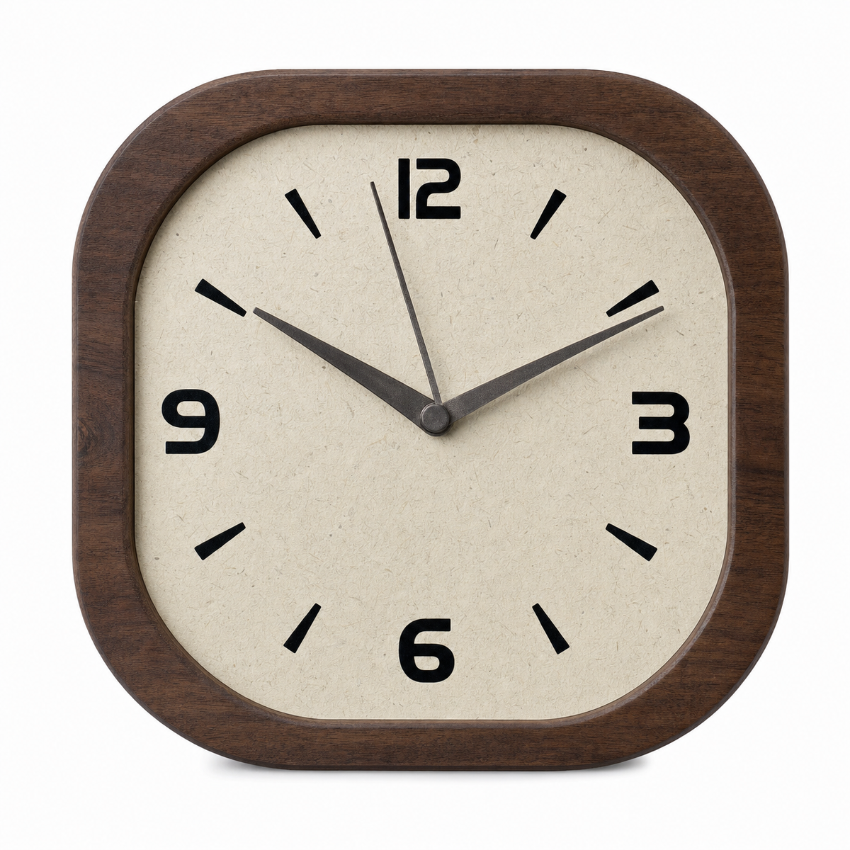 Modern Square Wooden Clock Silent Movement