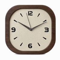 Modern Square Wooden Clock Silent Movement