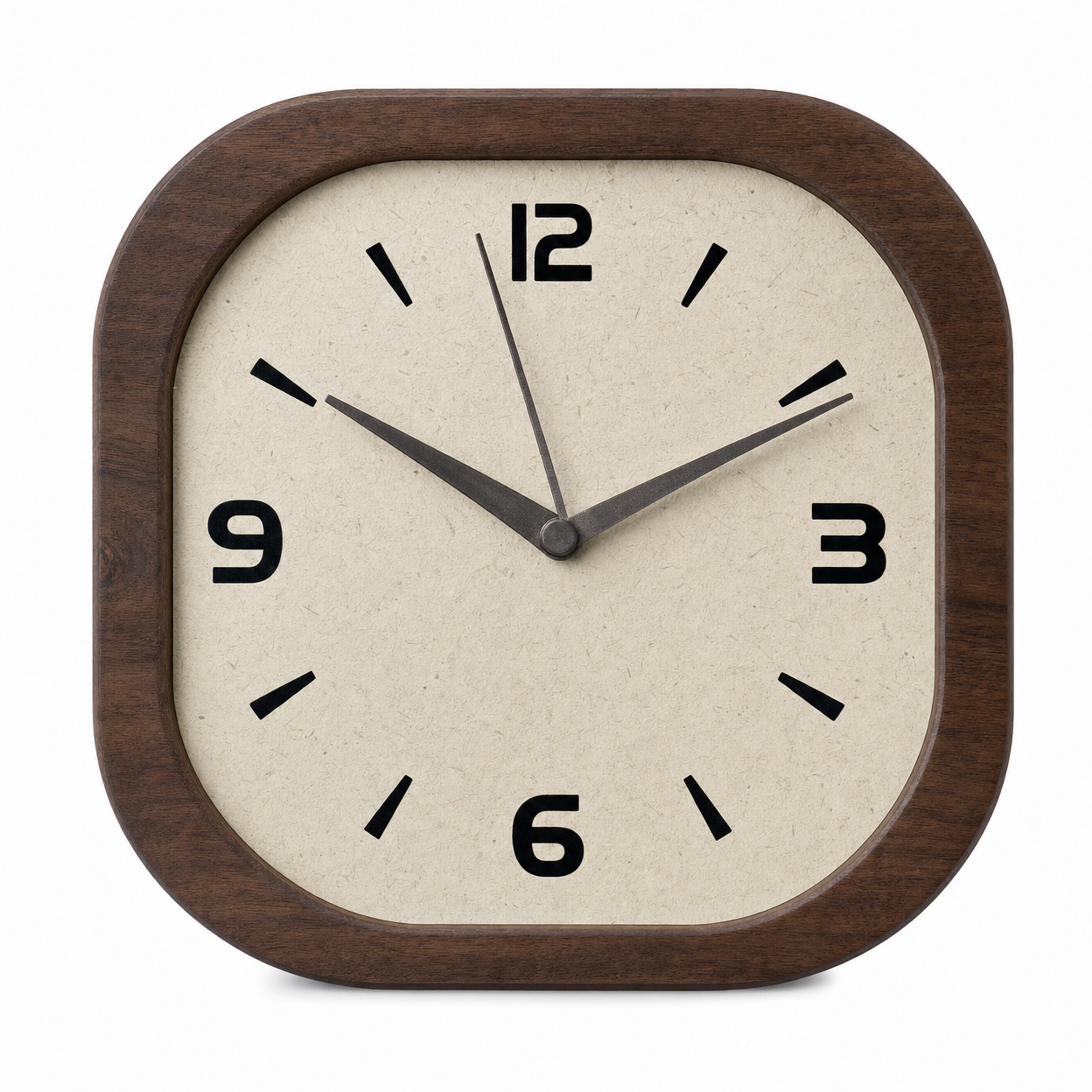 Modern Square Wooden Clock Silent Movement