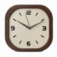 Modern Square Wooden Clock Silent Movement