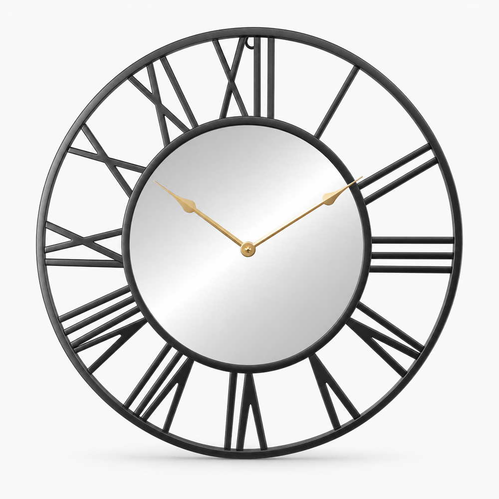 Modern Mirrored Wall Clock Silent