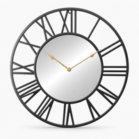 Modern Mirrored Wall Clock Silent