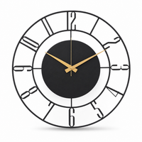 Modern Skeleton Wall Clock Open Face