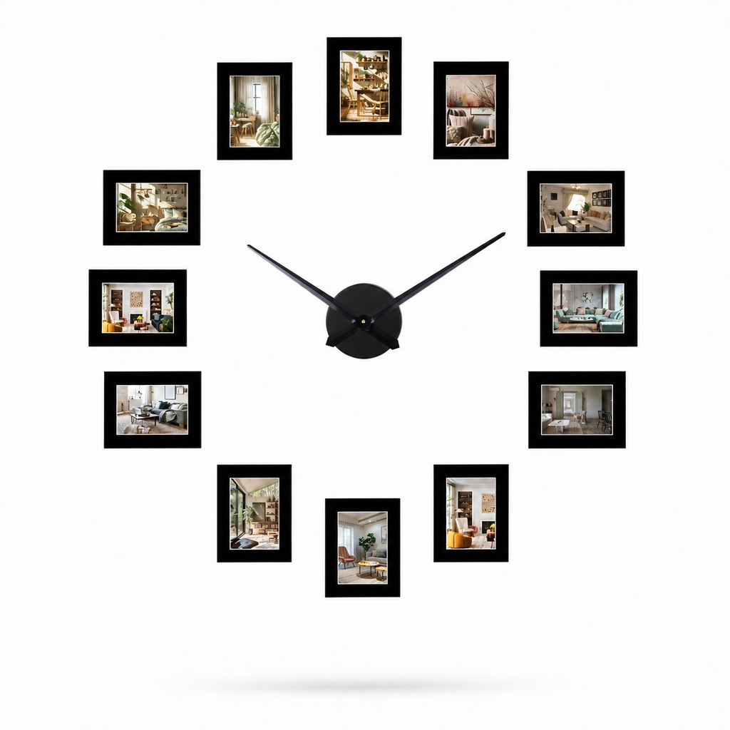 Modern Photo Frame Wall Clock