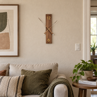 Wall Clock For Lounge Wood Rectangular