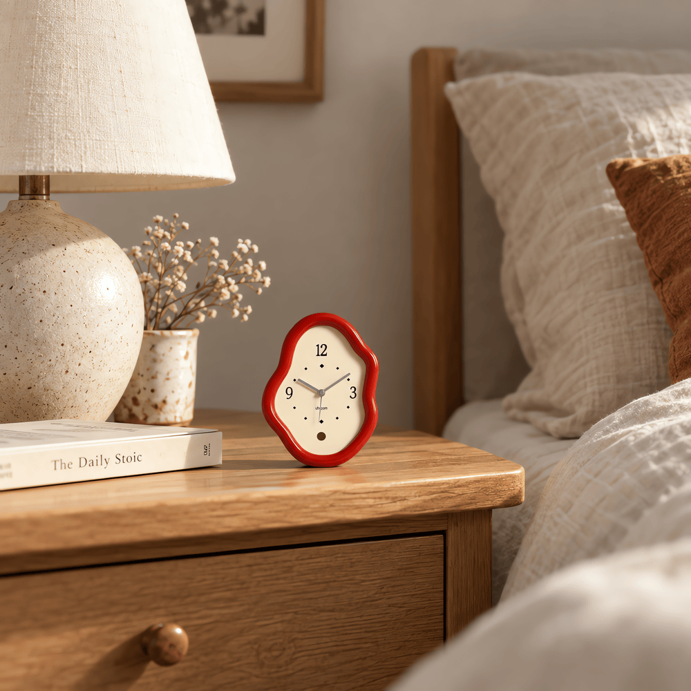 Royal Opera Wavy Wooden Table Clock