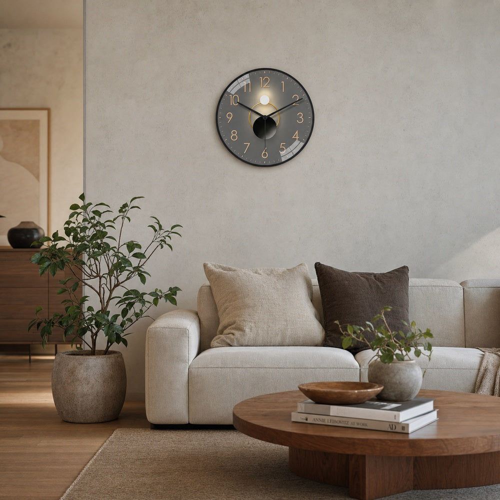 Modern Minimalist Wall Clock Shadow Effect