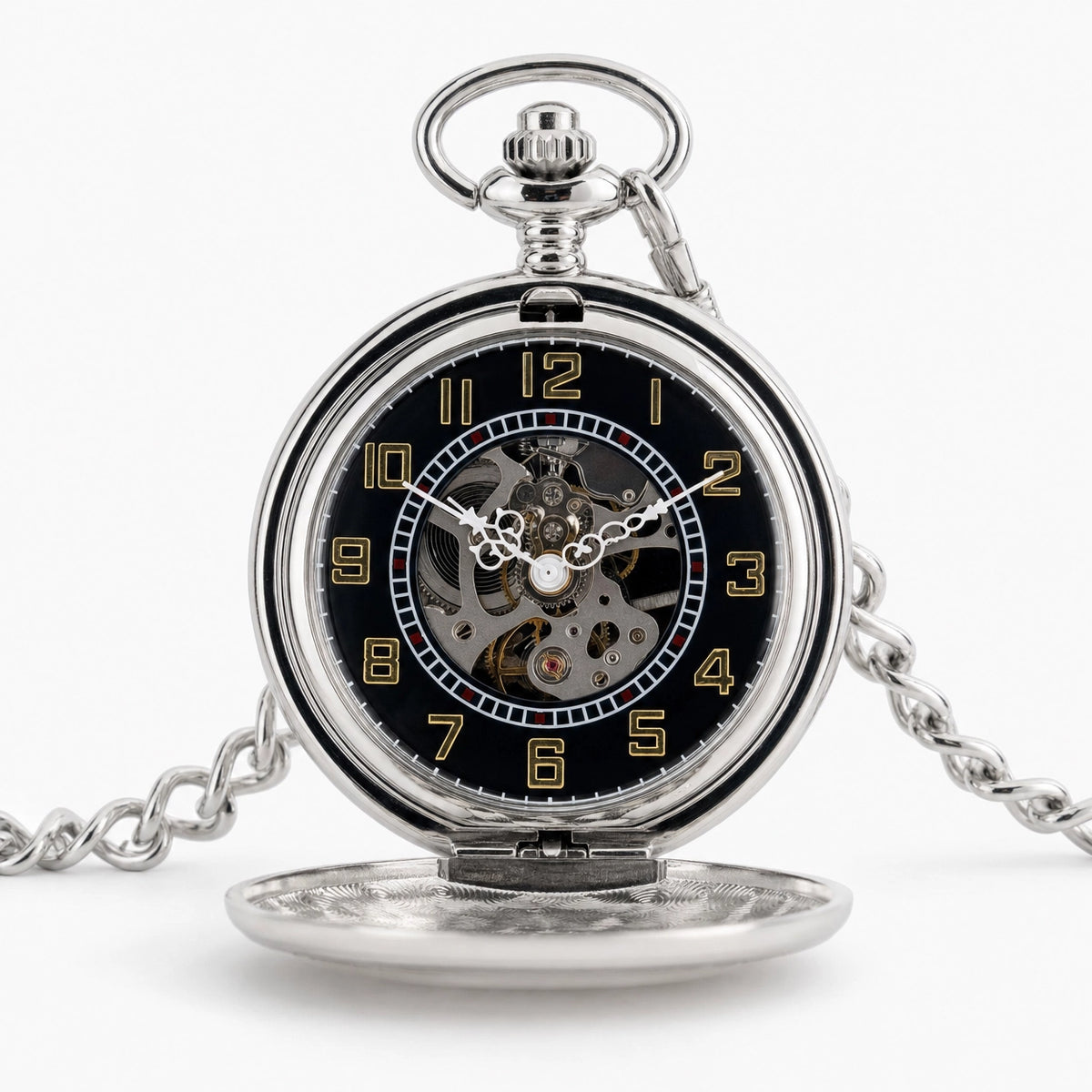 Pocket Watch Open Face Skeleton