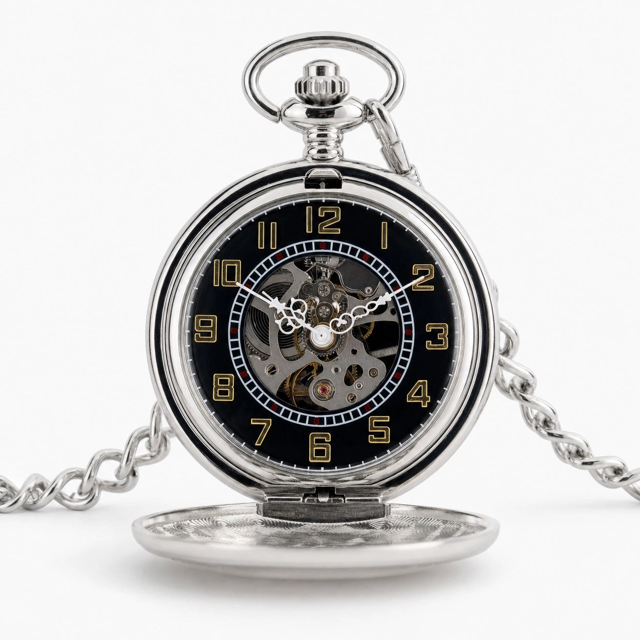 Pocket Watch Open Face Skeleton