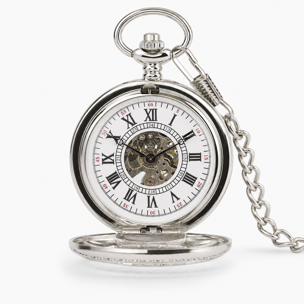 Vintage Skeleton Pocket Watch