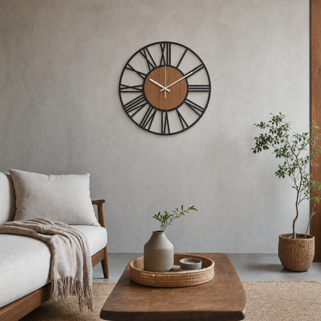 Scandinavian Wooden Wall Clock