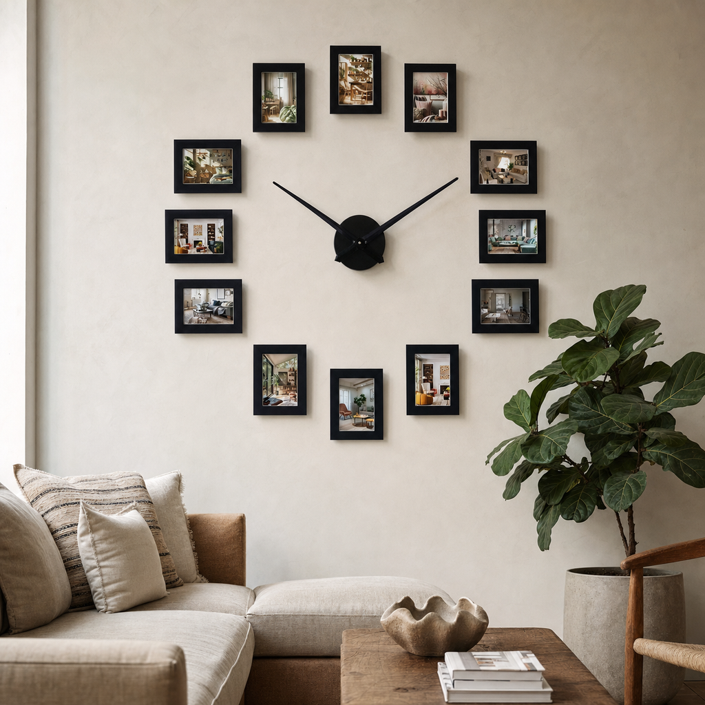 Modern Photo Frame Wall Clock