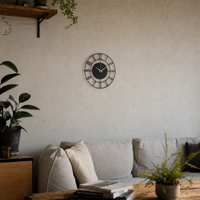 Modern Skeleton Wall Clock Open Face