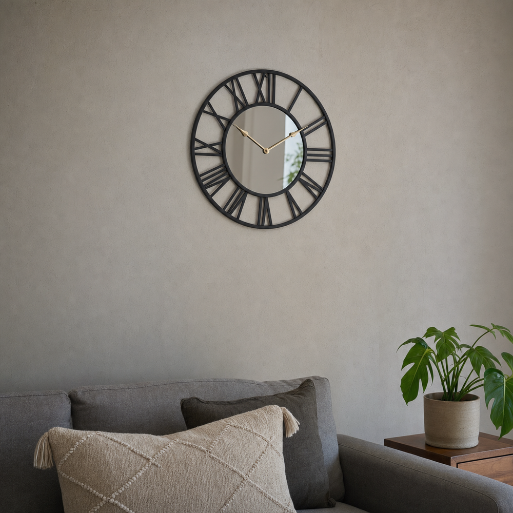 Modern Mirrored Wall Clock Silent