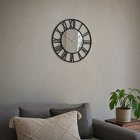 Modern Mirrored Wall Clock Silent