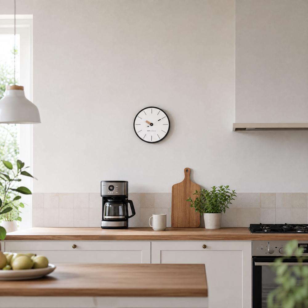 Sitting Room Wall Clock Minimalist Black