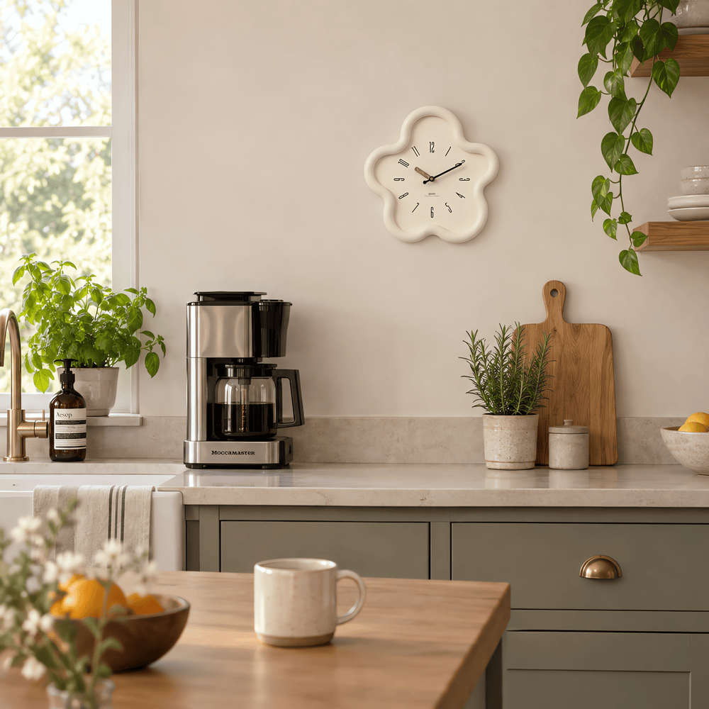 Royal Opera Flower-Shaped Silent Quartz Wall Clock