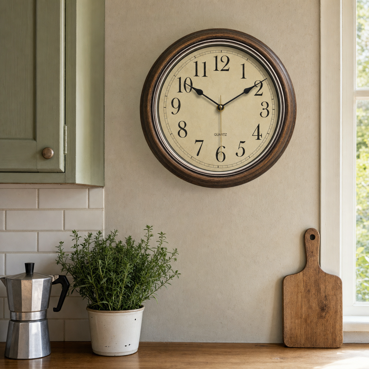 Vintage Silent Wall Clock Living Room