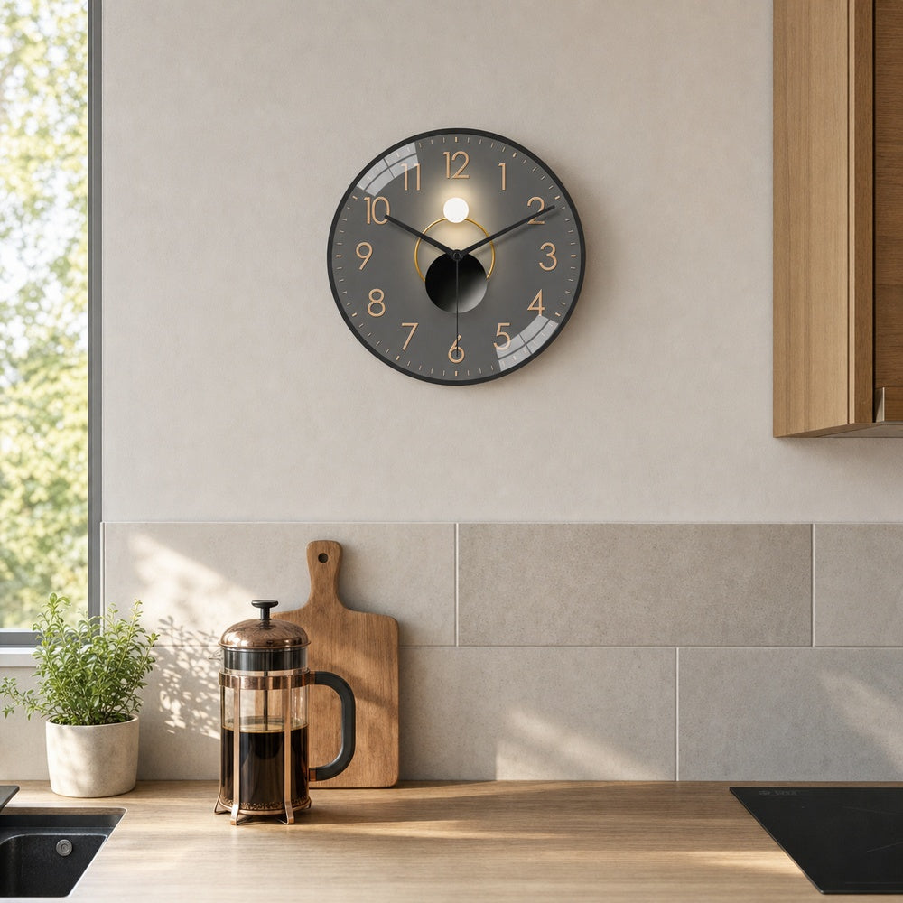 Modern Minimalist Wall Clock Shadow Effect