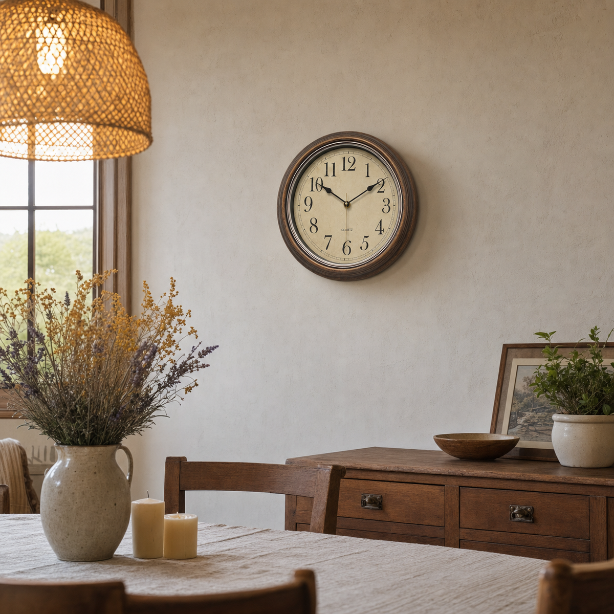 Vintage Silent Wall Clock Living Room