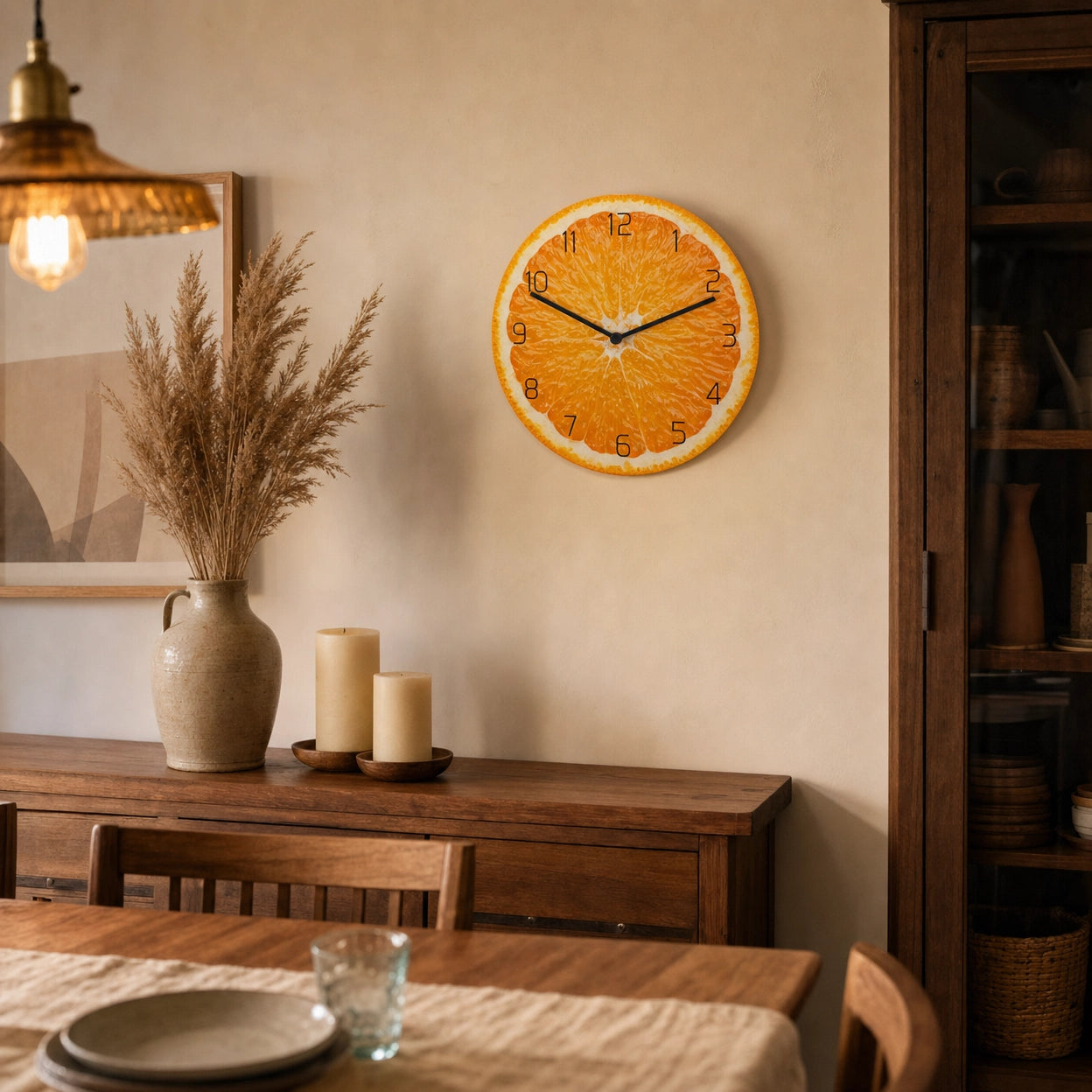 Tropical Style Wall Clock Silent Large