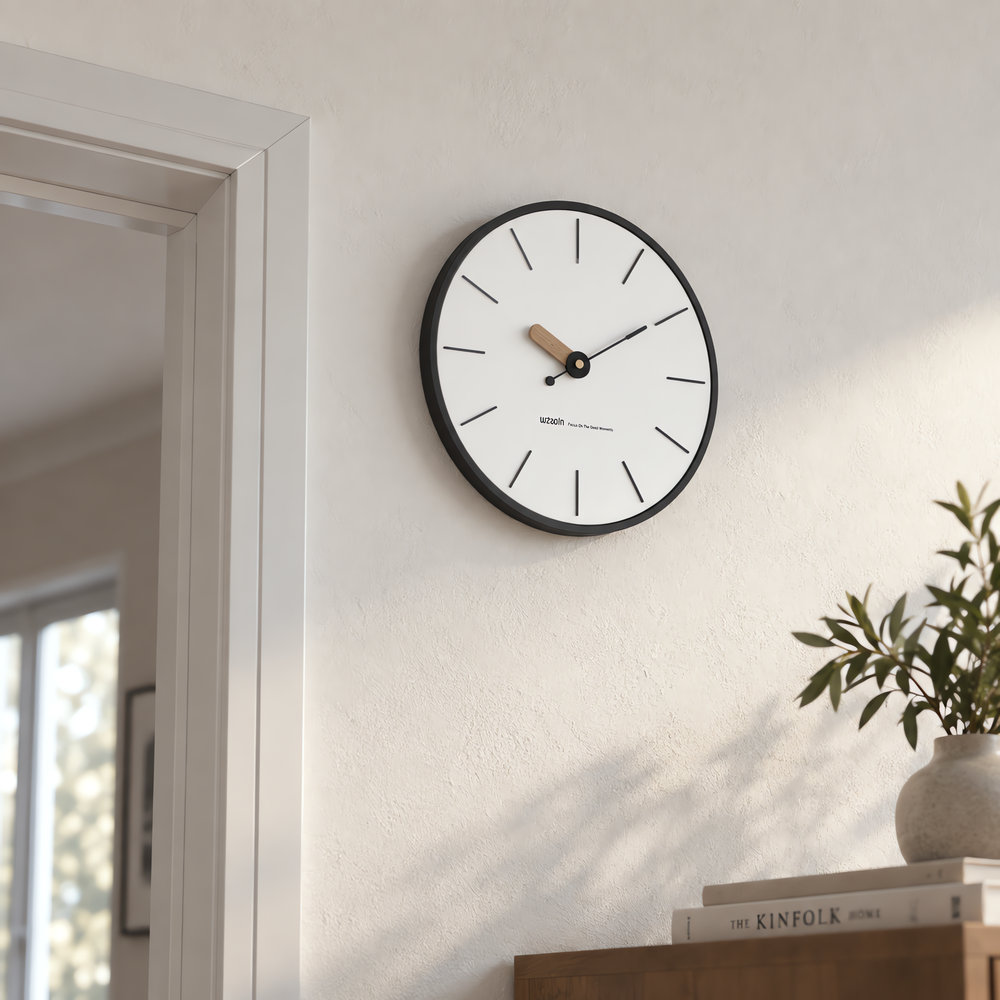 Sitting Room Wall Clock Minimalist Black