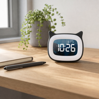 Kids Cat Alarm Clock Night Light