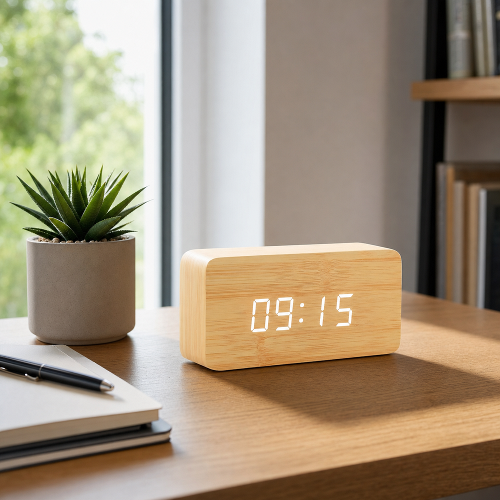 Digital Alarm Clock Temperature Display