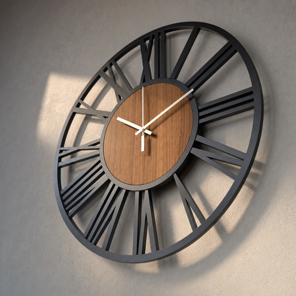 Scandinavian Wooden Wall Clock