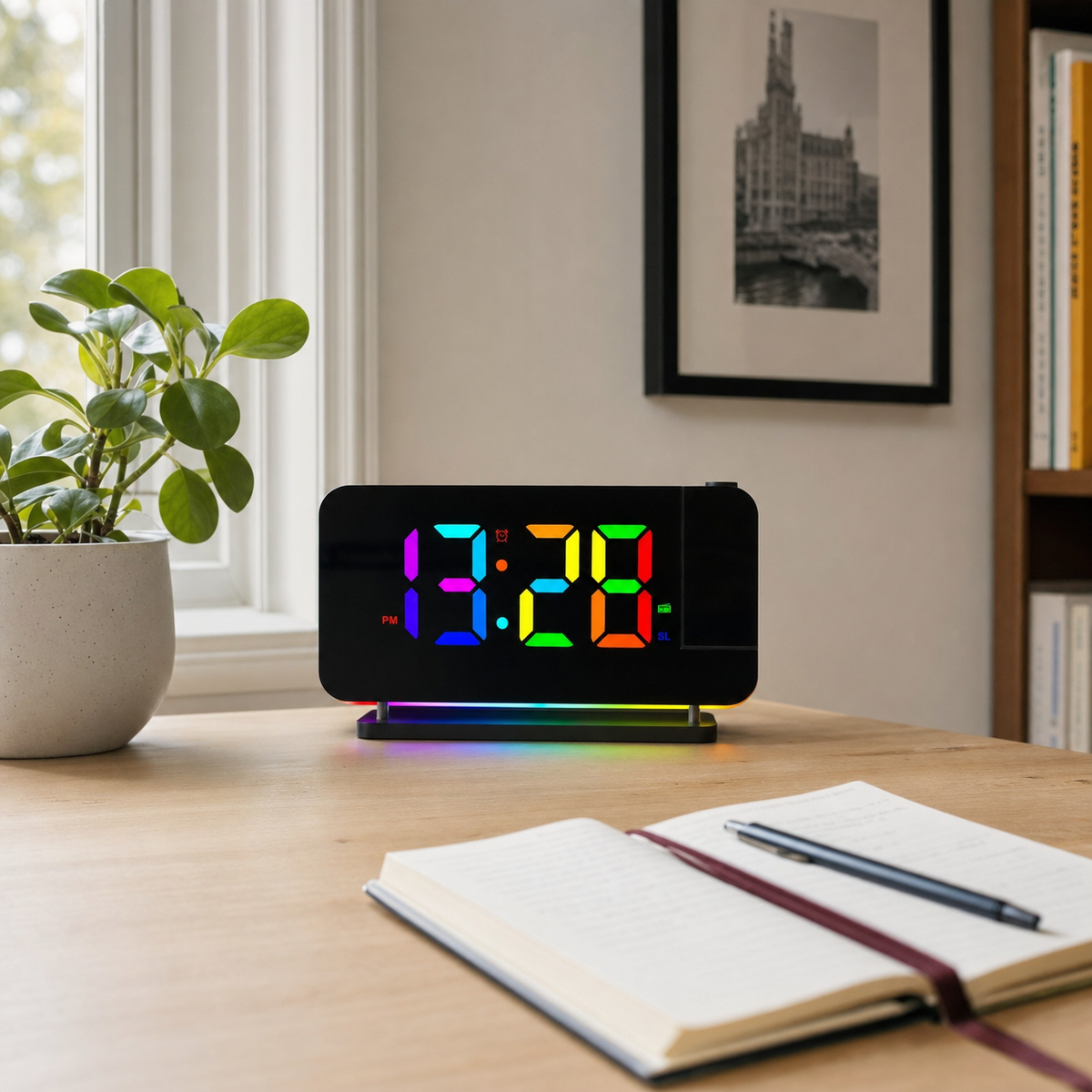 Kids Alarm Clock Projector Radio