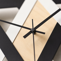 Black & White Geometric Triangle Wall Clock, 30 cm