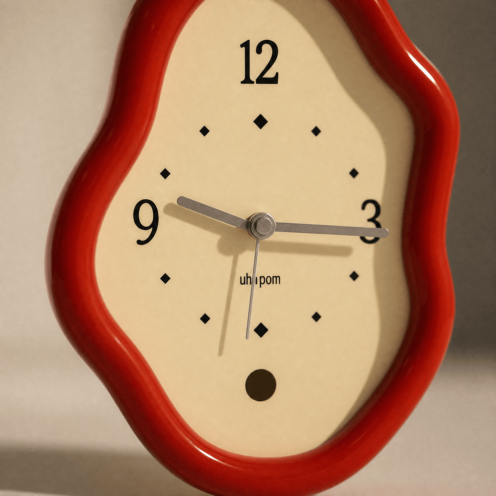 Royal Opera Wavy Wooden Table Clock