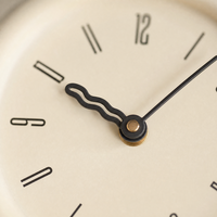 Beige Minimalist Arched Pendulum Wall Clock