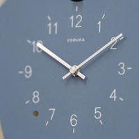 Living Room Wall Clocks Blue Wooden