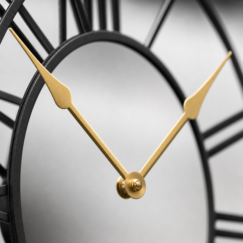 Modern Mirrored Wall Clock Silent