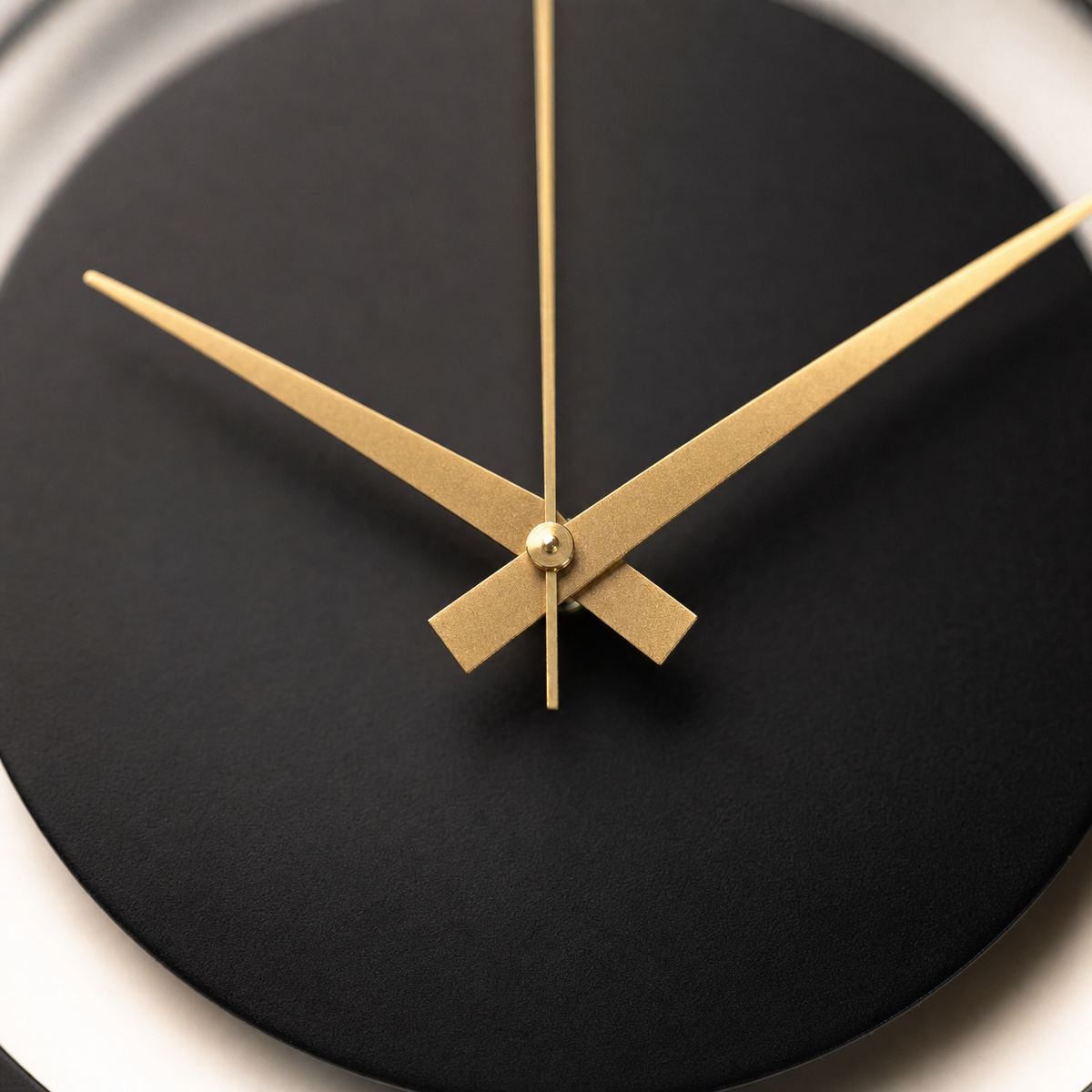 Modern Skeleton Wall Clock Open Face