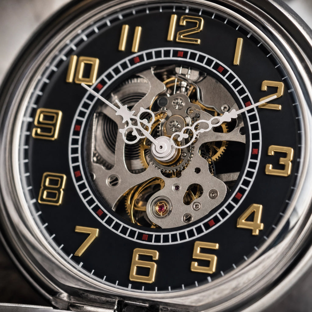 Pocket Watch Open Face Skeleton