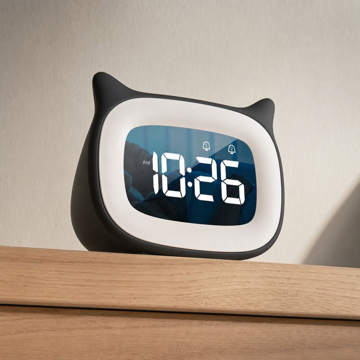 Kids Cat Alarm Clock Night Light