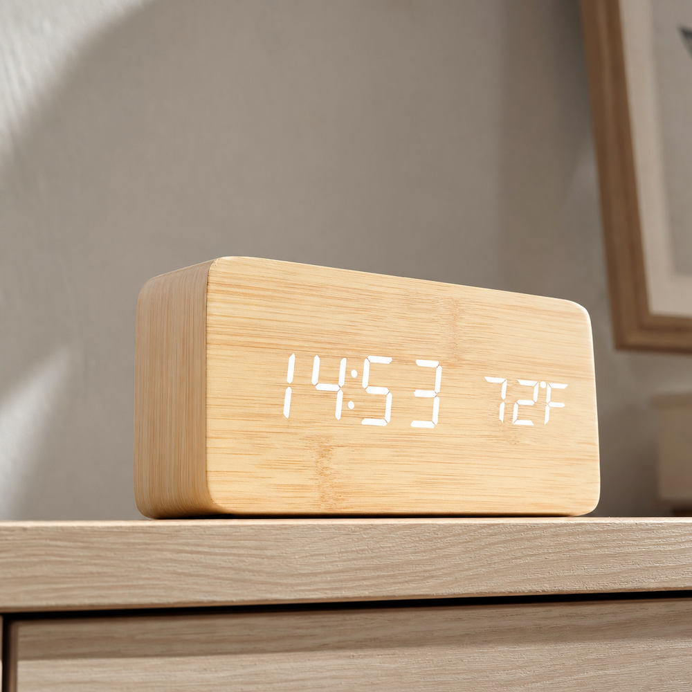 Digital Alarm Clock Temperature Display