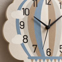 Panda Hot Air Balloon Wall Clock