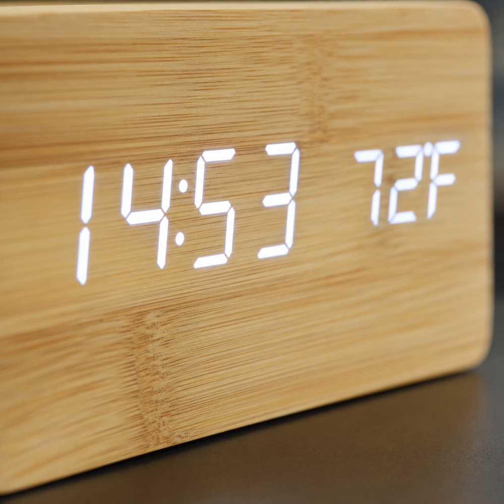 Digital Alarm Clock Temperature Display