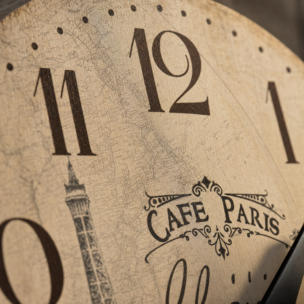 Paris Eiffel Tower Wall Clock Silent