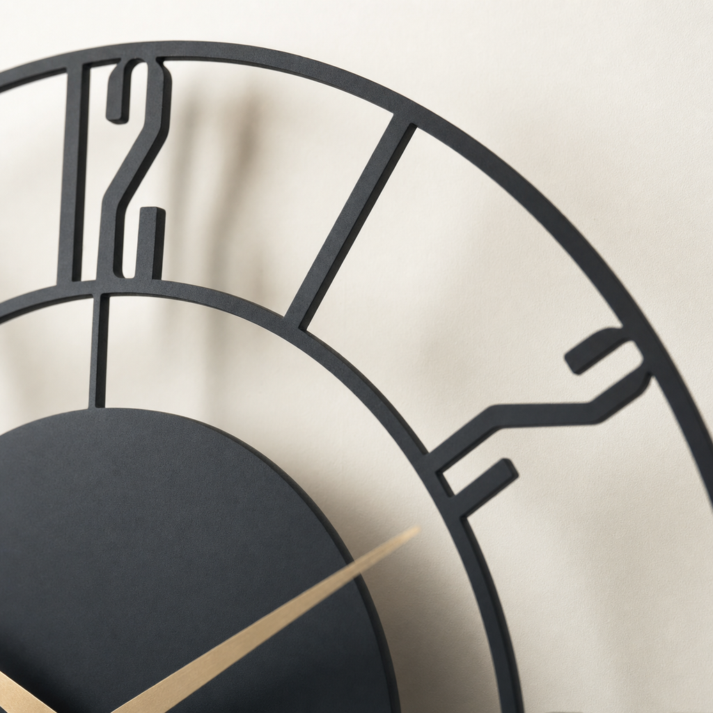 Modern Skeleton Wall Clock Open Face