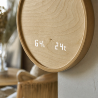 Digital Wooden Wall Clock Silent