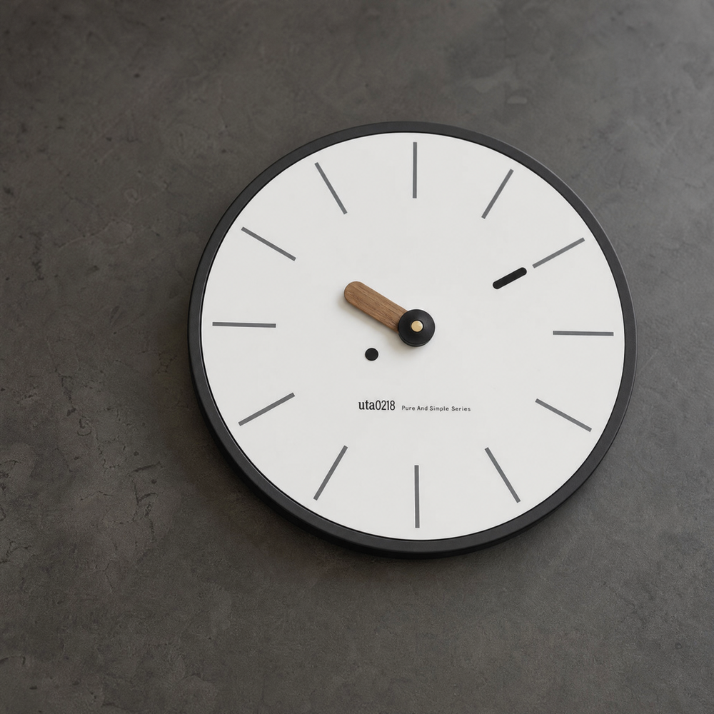 Sitting Room Wall Clock Minimalist Black