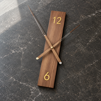 Wall Clock For Lounge Wood Rectangular