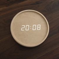 Digital Wooden Wall Clock Silent
